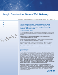Magic Quadrant for Secure Web Gateway