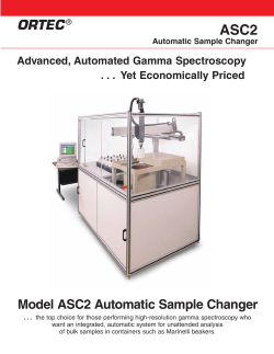 ORTEC ASC2 Model ASC2 Automatic Sample Changer Advanced, Automated Gamma Spectroscopy