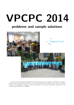 VPCPC 2014 problems and sample solutions