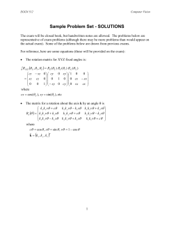 Sample Problem Set - SOLUTIONS