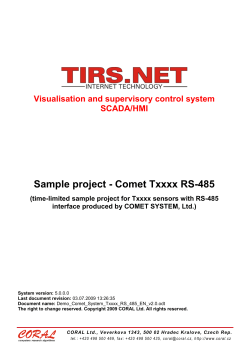 Sample project - Comet Txxxx RS-485 Visualisation and supervisory control system SCADA/HMI