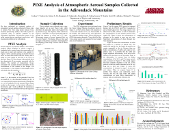 PIXE Analysis of Atmospheric Aerosol Samples Collected in the Adirondack Mountains