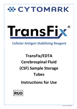 TransFix/EDTA Cerebrospinal Fluid (CSF)