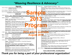 Sample “Weaving Resilience &amp; Advocacy”