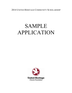 SAMPLE APPLICATION  2014