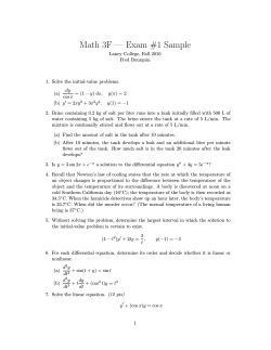 Math 3F — Exam #1 Sample