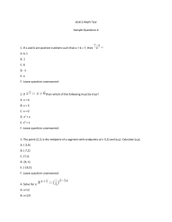 AUA E-Math Test Sample Questions A  en