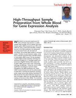 High-Throughput Sample Preparation from Whole Blood for Gene Expression Analysis