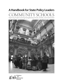 COMMUNITY SCHOOLS A Handbook for State Policy Leaders