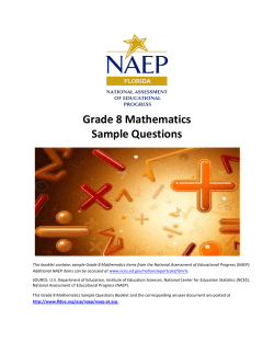 Grade 8 Mathematics Sample Questions