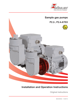 Sample gas pumps Installation and Operation Instructions P2.2­, P2.4­ATEX Original instructions