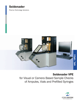 Seidenader VPE for Visual or Camera Based Sample Checks E-C
