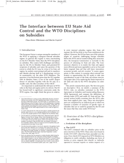 eu state aid versus wto disciplines on subsidies ‒ es 2006