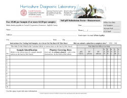 Soil pH Submission Form—Homeowners