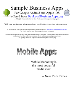 Sample Business Apps For Google Android and Apple iOS  BuyLocalBusinessApps.org