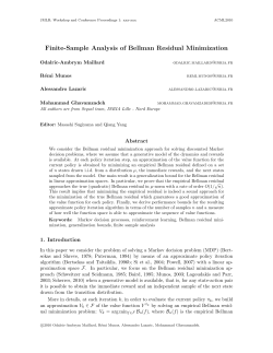 Finite-Sample Analysis of Bellman Residual Minimization Odalric-Ambrym Maillard R´ emi Munos