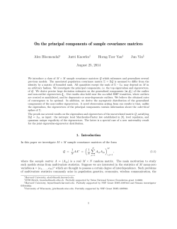 On the principal components of sample covariance matrices Alex Bloemendal Antti Knowles