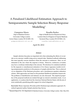 A Penalized Likelihood Estimation Approach to Semiparametric Sample Selection Binary Response Modelling