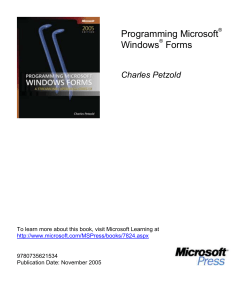 Programming Microsoft  Windows Forms
