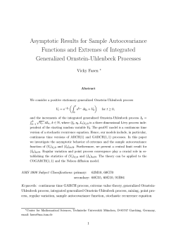 Asymptotic Results for Sample Autocovariance Functions and Extremes of Integrated