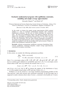 Stochastic mathematical programs with equilibrium constraints, modelling and sample average approximation