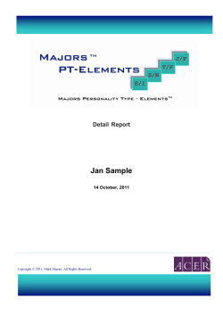Jan Sample  Detail Report 14 October, 2011