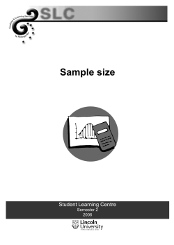 Sample size  Student Learning Centre Semester 2