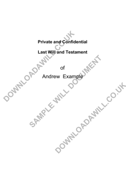 DOCUMENT DOWNLOADAWILL.CO.UK WILL
