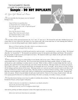Sample - DO NOT DUPLICATE The Eucharistic Prayer: A Guide to Participation