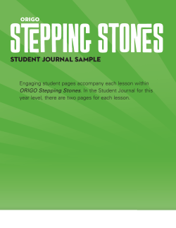 STUDENT JOURNAL SAMPLE Engaging student pages accompany each lesson within