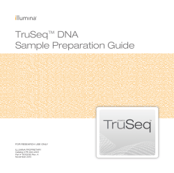 TruSeq DNA Sample Preparation Guide ™