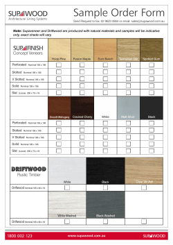 Sample Order Form SUP FINISH Concept Veneers