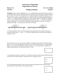 University of Maryland Department of Physics Sample problems