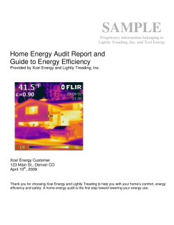SAMPLE  Home Energy Audit Report and Guide to Energy Efficiency
