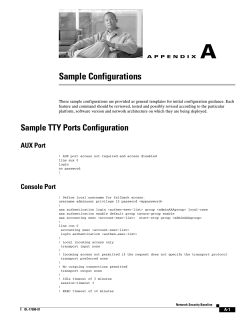 A Sample Configurations