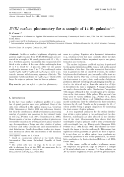 ASTRONOMY &amp; ASTROPHYSICS MAY I 1998, PAGE 593 SUPPLEMENT SERIES