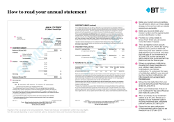 How to read your annual statement