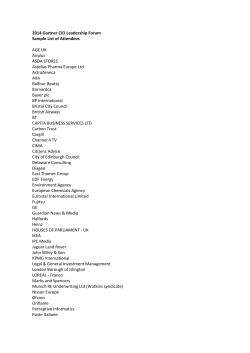 2014 Gartner CIO Leadership Forum Sample List of Attendees  AGE UK