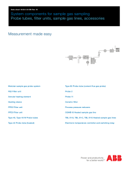 System components for sample gas sampling Measurement made easy