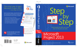 Micr oso The smart way to learn Microsoft Project 2013