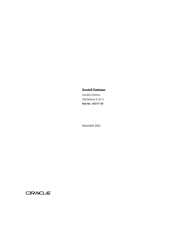 Oracle® Database Sample Schemas g December 2003