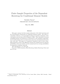 Finite Sample Properties of the Dependent Bootstrap for Conditional Moment Models