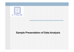 Sample Presentation of Data Analysis
