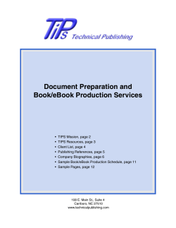Document Preparation and Book/eBook Production Services