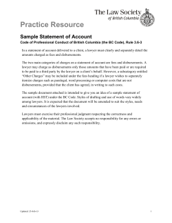 Practice Resource Sample Statement of Account