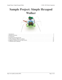 Sample Project: Simple Hexapod Walker
