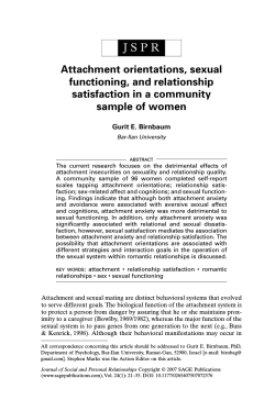 Attachment orientations, sexual functioning, and relationship satisfaction in a community sample of women