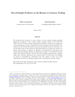 Out-of-Sample Evidence on the Returns to Currency Trading