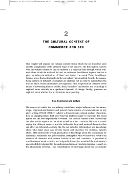 2 THE CULTURAL CONTEXT OF COMMERCE AND SEX