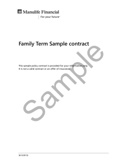 Family Term Sample contract